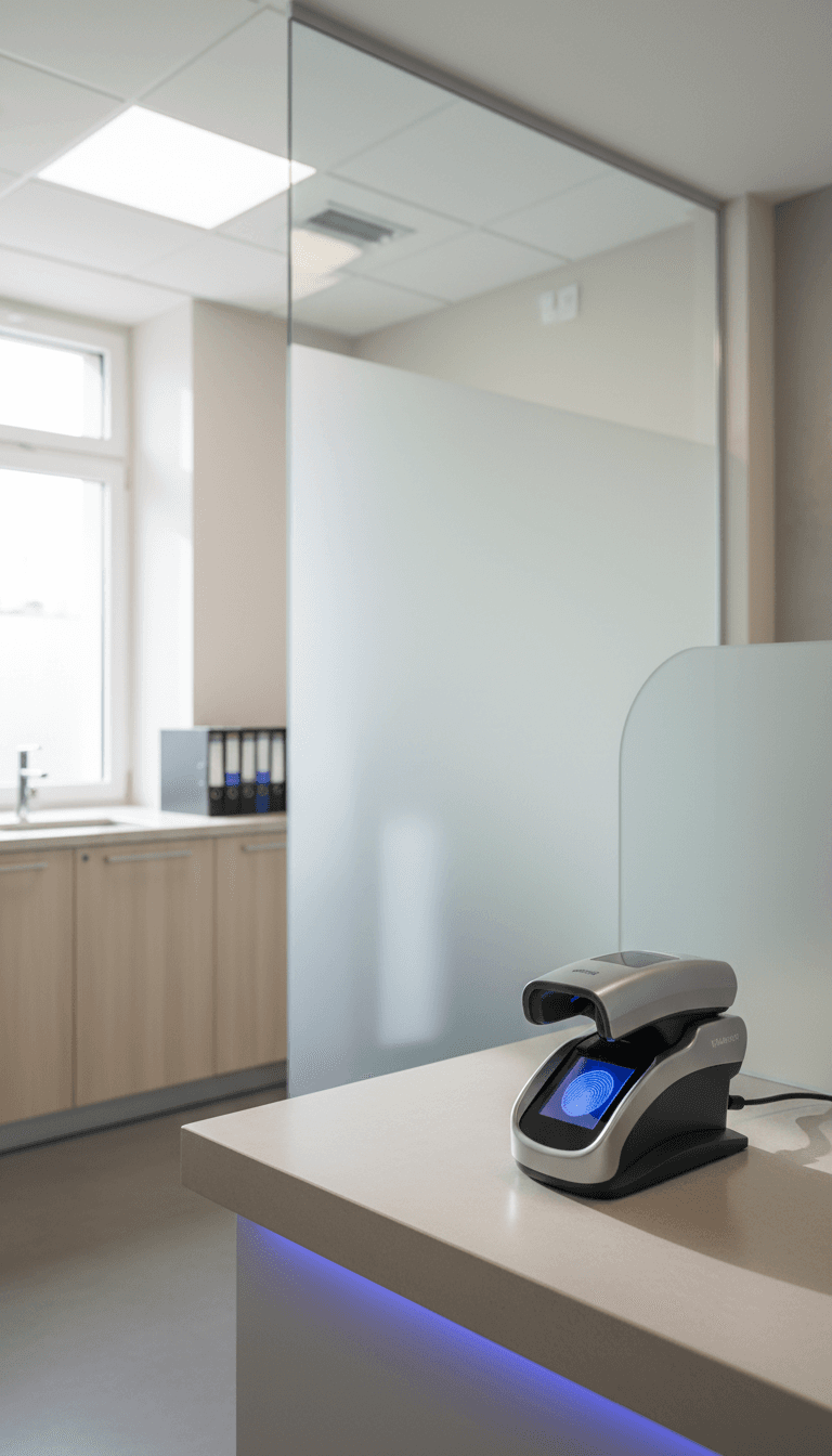 Digital fingerprint scanner at LV Fingerprinting Las Vegas