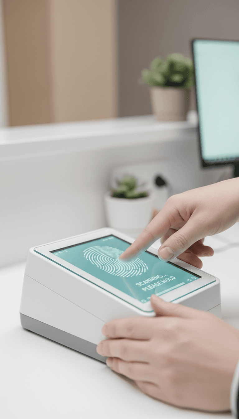 Digital fingerprint capture on a scanner