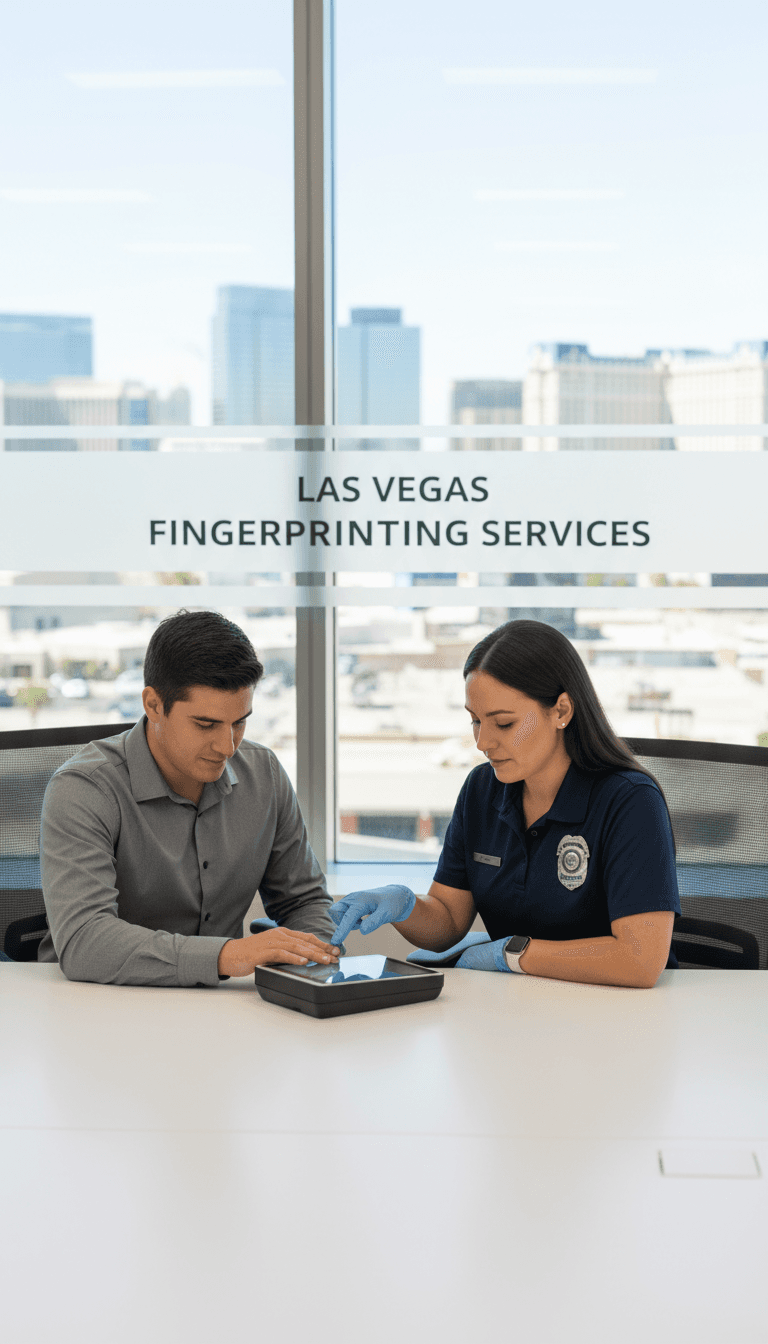 Clear fingerprint capture on a digital scanner at LV Fingerprinting